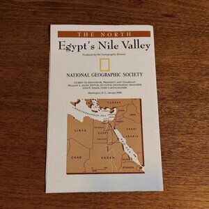 NATIONAL GEOGRAPHIC MAP of Egypt's Nile Valley January 1995